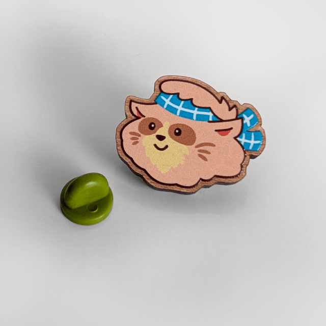Pin's en bois Tanuki