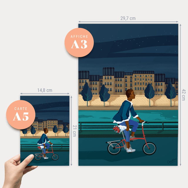 Blue folding bike