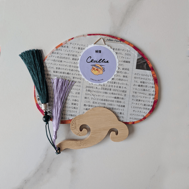 Uchiwa Kyūbi no kitsune 九尾の狐 - Orange & bleu 🧡🩵